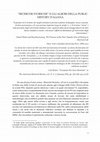 Research paper thumbnail of Ricerche Storiche e gli albori della Public History italiana