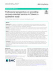 Research paper thumbnail of Professional perspectives on providing recovery-oriented services in Taiwan: a qualitative study