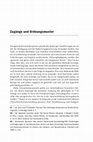 Research paper thumbnail of Zugänge und Ordnungsmuster