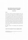 Research paper thumbnail of THE INTERNATIONALIZATION OF THE SECESSIONIST CRISIS IN CAMEROON