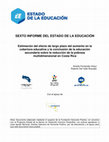 Research paper thumbnail of Estimación del efecto de largo plazo del aumento en la cobertura educativa y la conclusión de la educación secundaria sobre la reducción de la pobreza multidimensional en Costa Rica