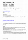 Research paper thumbnail of Religious education and religious choice