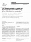 Research paper thumbnail of The Influence of the Acyl Chain on the Transdermal Penetration-Enhancing Effect of Synthetic Phytoceramides