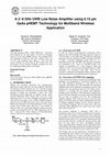 Research paper thumbnail of A 2~8 GHz UWB Low Noise Amplifier using 0.15 µm GaAs pHEMT Technology for Multiband Wireless Application