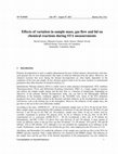 Research paper thumbnail of Effects of variation in sample mass , gas flow and lid on chemical reactions during STA measurements