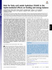 Research paper thumbnail of Role for fatty acid amide hydrolase (FAAH) in the leptin-mediated effects on feeding and energy balance