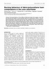 Research paper thumbnail of Burning behaviour of fabric/polyurethane foam combinations in the cone calorimeter