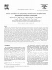 Research paper thumbnail of Flame retardance of poly(methyl methacrylate) modified with phosphorus-containing compounds