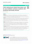 Research paper thumbnail of Child maltreatment-related dissociation and its core mediation schemas in patients with borderline personality disorder