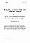 Research paper thumbnail of Evaluating user experience with the DARE platform