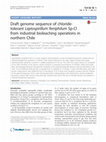 Research paper thumbnail of Draft genome sequence of chloride-tolerant Leptospirillum ferriphilum Sp-Cl from industrial bioleaching operations in northern Chile