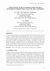 Research paper thumbnail of Application of Back Propagation Neural Network in Predicting Palm Oil Mill Emission