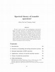 Research paper thumbnail of Spectral theory of transfer operators