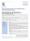 Research paper thumbnail of Design and Implementation of an Interprofessional Death Notification Simulation