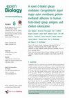 Research paper thumbnail of A novel O-linked glycan modulates Campylobacter jejuni major outer membrane protein-mediated adhesion to human histo-blood group antigens and chicken colonization