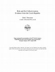 Research paper thumbnail of Risk and De-Collectivisation: Evidence from the Czech Republic