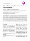 Research paper thumbnail of Home Energy Audit: A Case Study of Phuentsholing, Bhutan