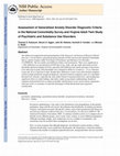 Research paper thumbnail of Assessment of generalized anxiety disorder diagnostic criteria in the National Comorbidity Survey and Virginia Adult Twin Study of Psychiatric and Substance Use Disorders