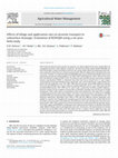 Research paper thumbnail of Effects of tillage and application rate on atrazine transport to subsurface drainage: Evaluation of RZWQM using a six-year field study