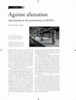 Research paper thumbnail of Against Alienation: Speculating on the Post Human at MONA Toby Zeigler and The Everted Capital Final PDF