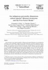 Research paper thumbnail of Are indigenous personality dimensions culture-specific? Mexican inventories and the Five-Factor Model