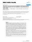 Research paper thumbnail of The wider social environment and changes in self-reported quality of life in the transition from late childhood to early adolescence: a cohort study