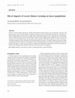 Research paper thumbnail of Direct impacts of recent climate warming on insect populations