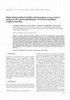 Research paper thumbnail of Rapid mixing chemical oxidative polymerization: an easy route to prepare PANI coated small-diameter CNTs/PANI nanofibres composite thin film