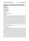 Research paper thumbnail of Design science research for decision support systems development: recent publication trends in the premier IS journals