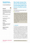 Research paper thumbnail of Wave height estimates from pressure and velocity data at an intermediate depth in the presence of uniform currents