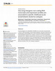 Research paper thumbnail of Very long intergenic non-coding RNA transcripts and expression profiles are associated to specific childhood acute lymphoblastic leukemia subtypes