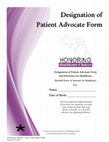 Research paper thumbnail of Designation of Patient Advocate Form