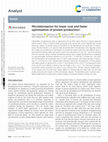 Research paper thumbnail of Microbioreactor for lower cost and faster optimisation of protein production