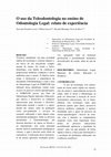 Research paper thumbnail of O uso da Teleodontologia no ensino de Odontologia Legal: relato de experiência