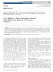 Research paper thumbnail of Color Stability of Dental Restorative Materials Submitted to Heat Sources, for Forensic Purposes