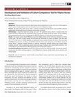 Research paper thumbnail of Development and Validation of Culture Competence Tool for Filipino Nurses