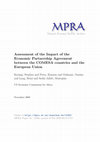 Research paper thumbnail of Assessment of the impact of the Economic Partnership Agreement between the ECOWAS countries and the European Union