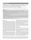 Research paper thumbnail of Comparison of the Antibacterial Efficiency of Herbal Extracts of Aloe Vera Leaves and Mushroom against Streptococcus mutans and Lactobacillus: An In Vitro Study