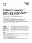 Research paper thumbnail of Cardiopulmonary resuscitation standards for clinical practice and training in the UK q,qq,w,ww