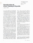 Research paper thumbnail of Considerations in Union Planning of Boycotts