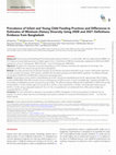 Research paper thumbnail of Prevalence of Infant and Young Child Feeding Practices and Differences in Estimates of Minimum Dietary Diversity Using 2008 and 2021 Definitions: Evidence from Bangladesh