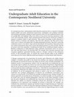 Research paper thumbnail of Undergraduate Adult Education in the Contemporary Neoliberal University