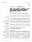 Research paper thumbnail of Kinetics and Size Effects on Adsorption of Cu(II), Cr(III), and Pb(II) Onto Polyethylene, Polypropylene, and Polyethylene Terephthalate Microplastic Particles