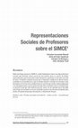 Research paper thumbnail of Representaciones Sociales de Profesores sobre el SIMCE