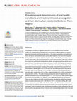 Research paper thumbnail of Prevalence and determinants of oral health conditions and treatment needs among slum and non-slum urban residents: Evidence from Nigeria