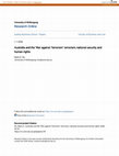 Research paper thumbnail of Australia and the \u27War against Terrorism\u27: terrorism, national security and human rights