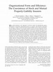 Research paper thumbnail of Organizational Form and Efficiency: The Coexistence of Stock and Mutual Property-Liability Insurers