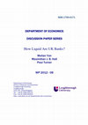 Research paper thumbnail of How Liquid Are UK Banks?