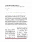 Research paper thumbnail of From Guardianism to Postmodernism: Historiography and the Interpretation of Canadian Political Culture