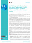 Research paper thumbnail of ASAP-GxNet project in Burkina Faso: fulfil country capacity gaps to ensure efficient utilisation of GeneXpert instruments in tuberculosis care and cascade